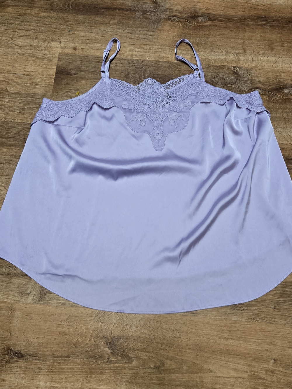 torrid Lilac Satin Lace-Trim Adjustable Cami Size 2 2x